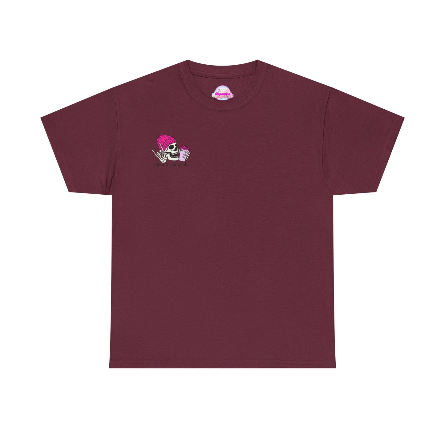 Skull Vibe Unisex Heavy Cotton Tee | Edgy Graphic Shirt for Trendsetters