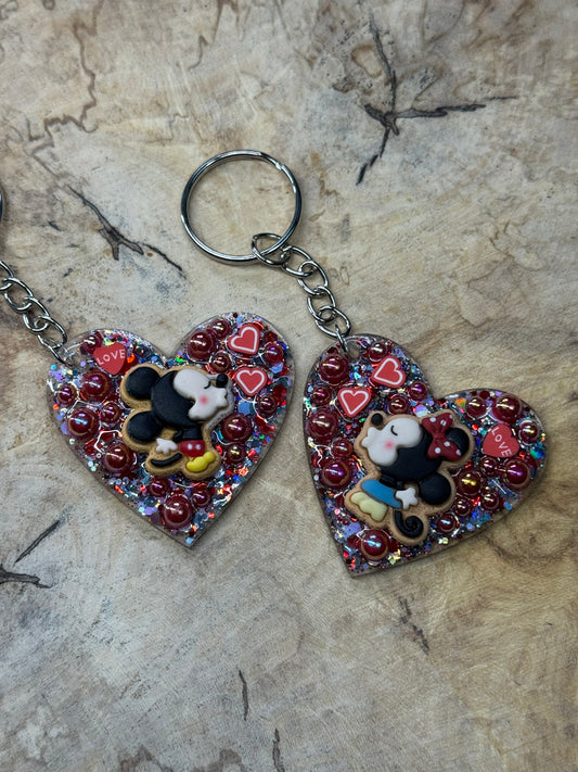 Mouse themed keyring (pair)